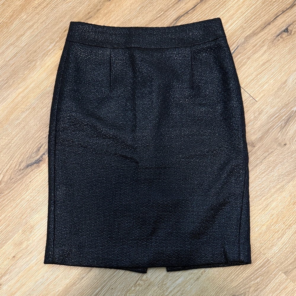 Banana Republic Textured Black Pencil Skirt